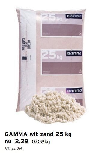 GAMMA Gamma wit zand aanbieding