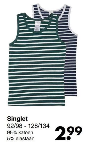 Wibra Singlet aanbieding