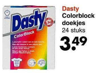 Wibra Dasty colorblock doekjes aanbieding