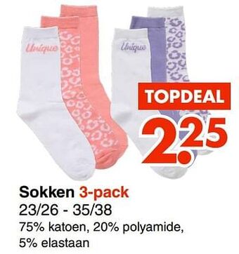 Wibra Sokken aanbieding