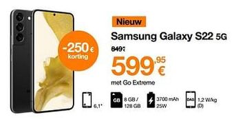 Orange Samsung galaxy s22 5g aanbieding
