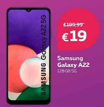 Proximus Samsung galaxy a22 128gb 5g aanbieding