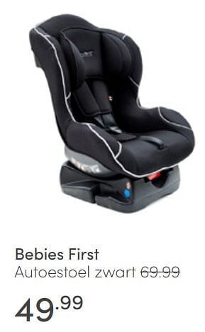 Baby & Tiener Bebies first autoestoel zwart aanbieding