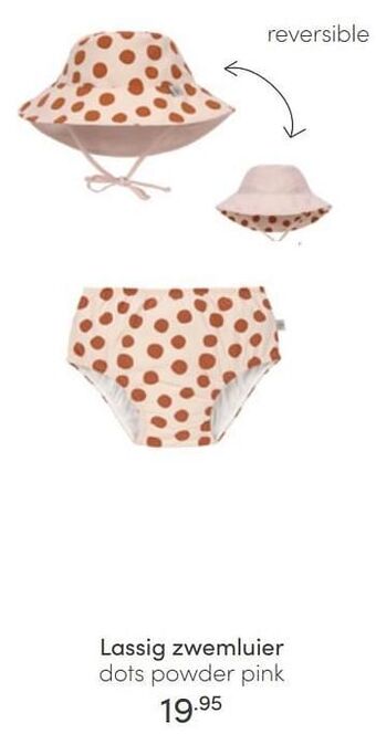 Baby & Tiener Lassig zwemluier dots powder pink aanbieding