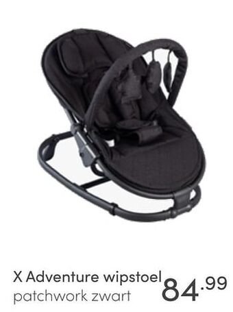 Baby & Tiener X adventure wipstoel patchwork zwart aanbieding