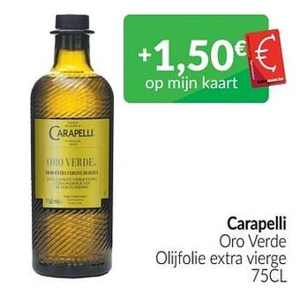 Intermarché Carapelli oro verde olijfolie extra vierge aanbieding