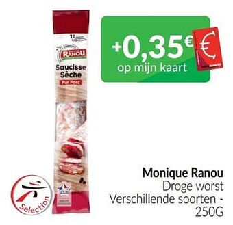 Intermarché Monique ranou droge worst aanbieding