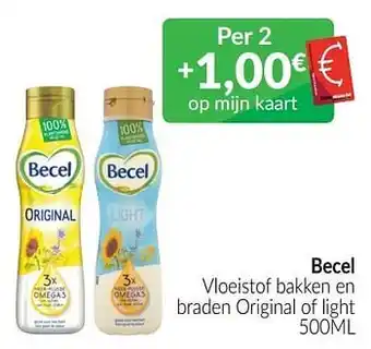 Intermarché Becel vloeistof bakken en braden original of light aanbieding