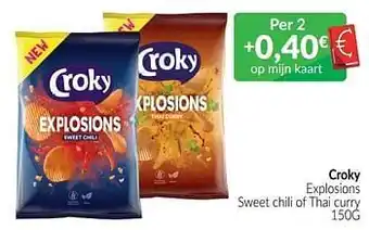 Intermarché Croky explosions sweet chili of thai curry aanbieding
