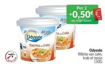Intermarché Odyssée rillette van zalm, krab of tonijn aanbieding