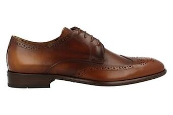 Berca Shoes Cnudde - Luxurious Handmade Shoes Italy Geklede Veterschoen Heren Volledig Leder - Cognac aanbieding