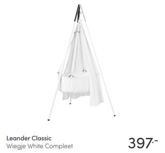 Baby & Tiener Leander classic wiegje white compleet aanbieding