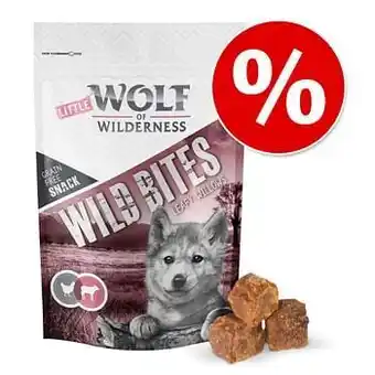 Extra voordelig! Wolf of Wilderness Snack - Wild Bites 180 g - NIEUW: Junior Leafy Willows - Kalf (Met Kip & Zoete Aardappel)
