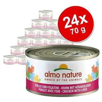 Zooplus Voordeelpakket Almo Nature 24 x 70 g Kattenvoer - Zalm & Wortel in Gelei aanbieding