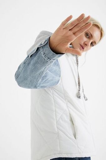 Desigual Bodywarmer-jack met capuchon - WHITE - M aanbieding