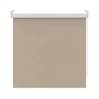 Leen Bakker Rolgordijn verduisterend - dessin linnenlook zand - 60x190 cm - Leen Bakker aanbieding