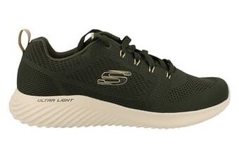 Berca Shoes Skechers Loopschoen Heren Bounder Olive Ultra Light Air Cooled Memory Foam - Kaki aanbieding
