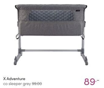 Baby & Tiener X adventure co sleeper grey aanbieding