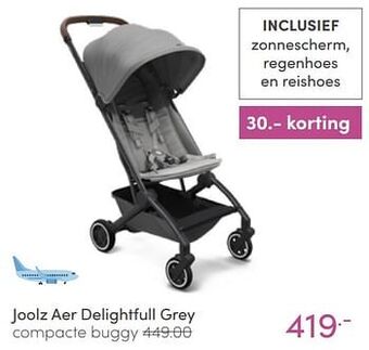Baby & Tiener Joolz aer delightfull grey compacte buggy aanbieding