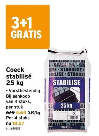 GAMMA Coeck stabilisé aanbieding