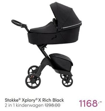 Baby & Tiener Stokke xplory x rich black 2 in 1 kinderwagen aanbieding