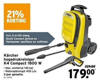 GAMMA Kärcher hogedrukreiniger k4 compact aanbieding