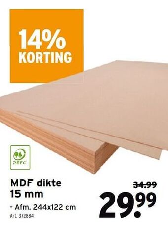 GAMMA Mdf aanbieding