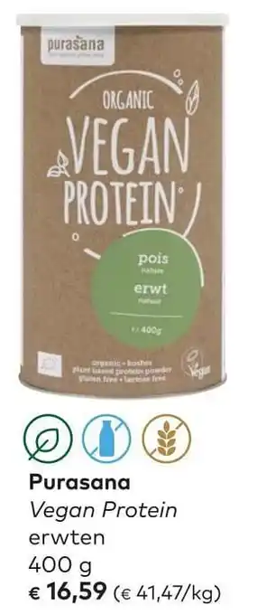 Bio Planet Purasana vegan protein erwten aanbieding