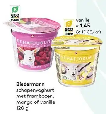 Biedermann schapenyoghurt met vanille