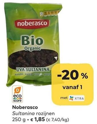 Bio Planet Noberasco sultanina rozijnen aanbieding