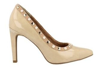 Berca Shoes Marco Tozzi Pump Dames Trend Studs en Parels - Beige aanbieding
