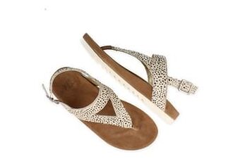 Berca Shoes Maruti Sandaal Dames Volledig Leder - Beige aanbieding