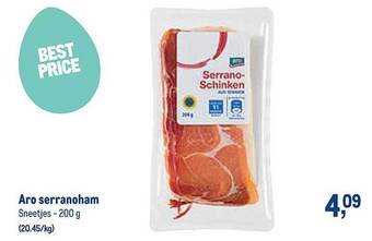 Makro Aro Serranoham aanbieding