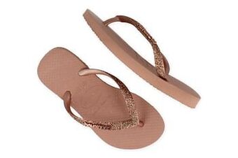 Berca Shoes Havaianas Badslipper Meisjes Slim Glitter Kids - Rosegold aanbieding