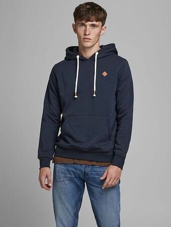 Berca Shoes Jack & Jones Sweater Tons Sweater Hood Noos Navy - Blauw aanbieding