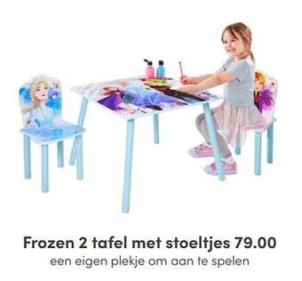 Baby & Tiener Frozen 2 tafel met stoeltjes aanbieding