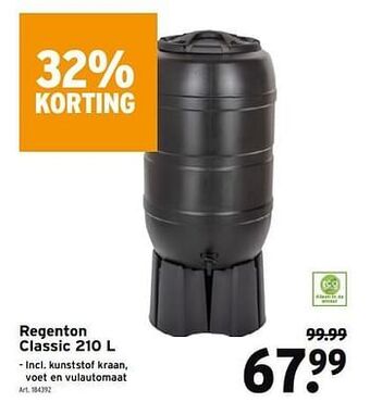 GAMMA Regenton classic aanbieding