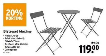 GAMMA Bistroset maxime aanbieding