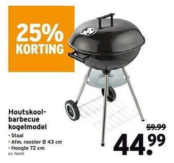 GAMMA Houtskoolbarbecue kogelmodel aanbieding