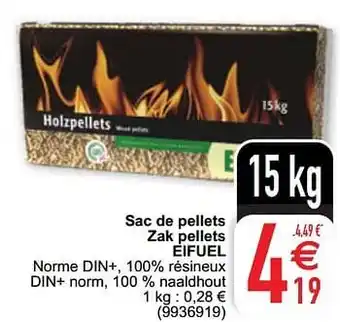 Cora Sac de pellets zak pellets eifuel 15Kg aanbieding