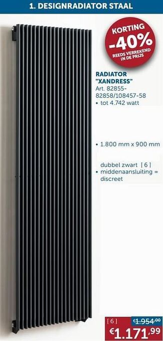 Designradiatoren staal radiator xandress