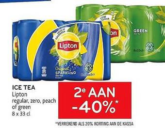 Alvo Ice Tea Lipton aanbieding