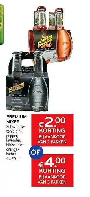 Alvo Premium Mixer Schweppes aanbieding
