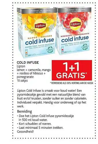 Alvo Cold Infuse Lipton aanbieding