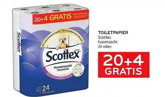 Toiletpapier Scottex Kussenzacht 24 Rollen