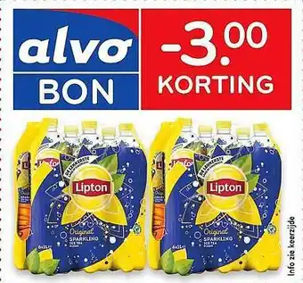 Alvo Lipton Original Sparkling Ice Tea aanbieding