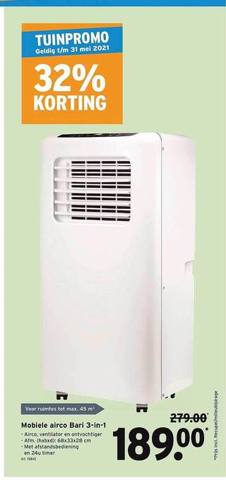GAMMA Mobiele Airco Bari 3 In 1 aanbieding
