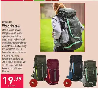 ALDI Royal Life Wandelrugzak aanbieding