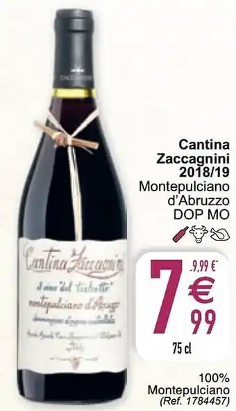 Cora Cantina zaccagnini 2018-19 montepulciano d`abruzzo dop mo aanbieding