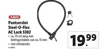 Lidl Abus Pantserslot Steel-o-flex Ac Lock 5302 aanbieding